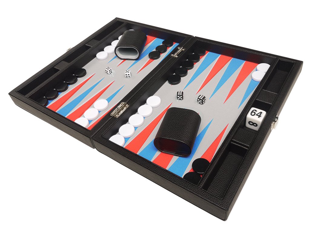 13-inch enhanced Backgn Set - Travel Size - Black Board  Scarlet Red and Patriot Blue Points