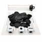 Ahoper Left Right Center Dice Game Prime Set Bundle With 3 Dices + 36 Chips. Round Tube Storage Is Very Convenient For Travel. Easy To Store, Carry Around. (Black)