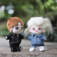 Niannyyhouse Denim Jackets Jeans White T-Shirt 7.8In(20Cm) Plush Humanoid Stuffed Doll Clothes (Dark Blue)