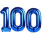Navy Blue Number 100 Balloon 40 Inch, 100 Number Balloon, 100Th Navy Blue Birthday Decorations, 100 Year Old Women Men Blue Part