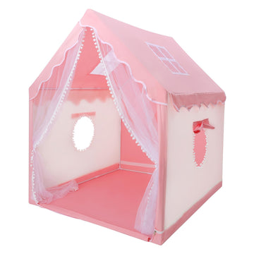 Kids Tent Play Tents For Toddler Children Indoor And Outdoor Large Pink Girls Princess Playhouse Castle With Windows Kids Room F