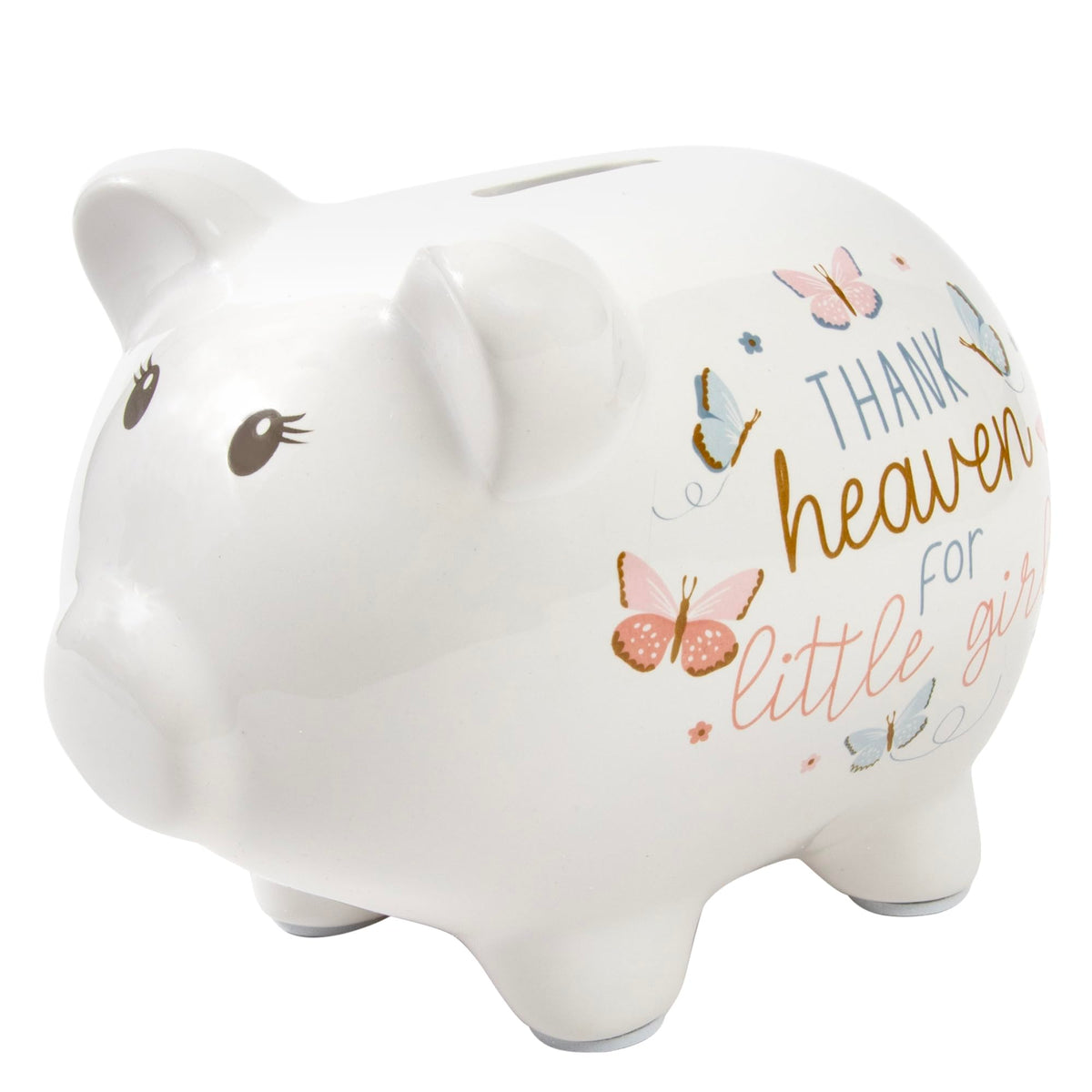 Baby Essentials My First Piggy Bank, Babys First Piggy Banks for Boys and Girls (Butterflies)