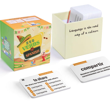 250 Spanish English Bilingual Verbs Verbos Conjugation With Sentence Examples Presente Indicativo Skill Drill Educational Flash
