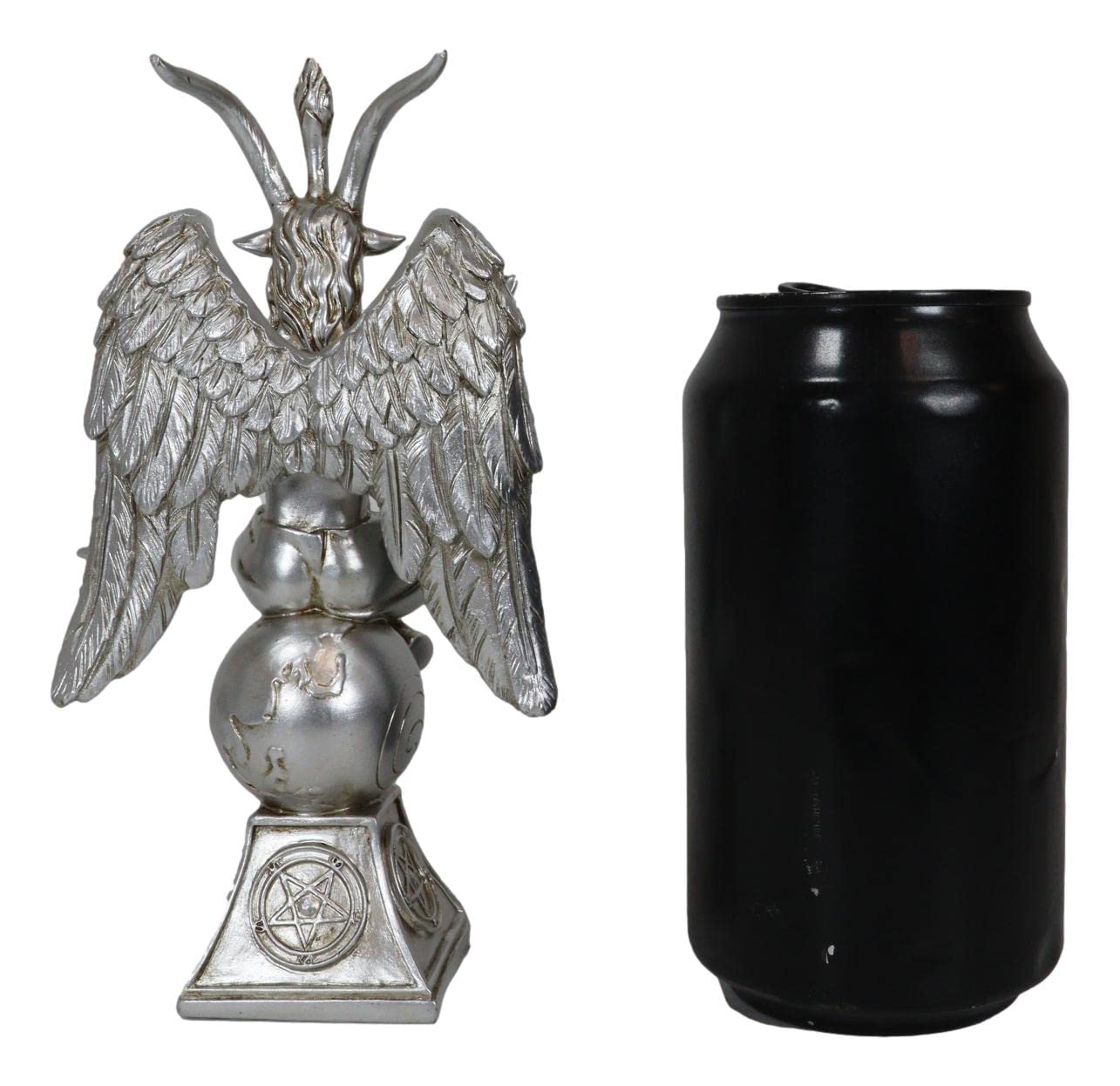 Ebros Gift Sabbatic Goat Idol Baphomet Resin Statue Occultic Illuminati The Horned God Goat Of Mendes Altar Sculpture Figurine (