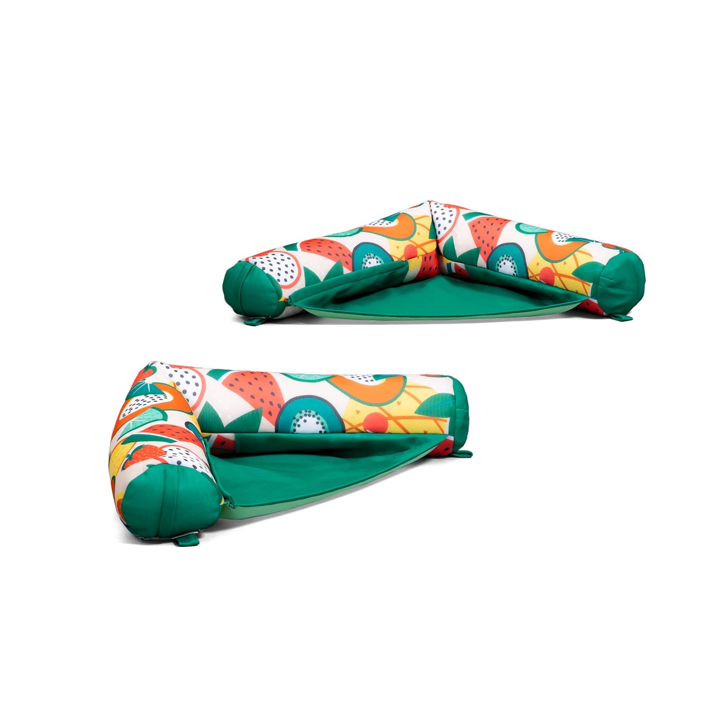 Big Joe Noodle Sling 2 Pack No Inflation Needed Pool Seat With Armrests, Fruit Salad Double Sided Mesh, 3 Feet