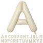Wpensky 40 Inch Cream Letter Balloon, Large Foil Mylar A Balloon for Birthday Party & Wedding Decorations