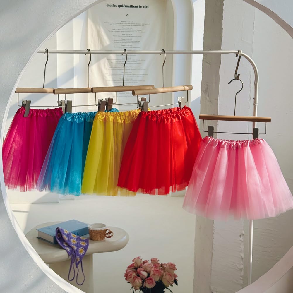 Bgfks Tutu Skirt For Girls,5 Pack Princess Party Favor Dress Skirt Set With Hairclips For 2-8 Years.(Colorful2)