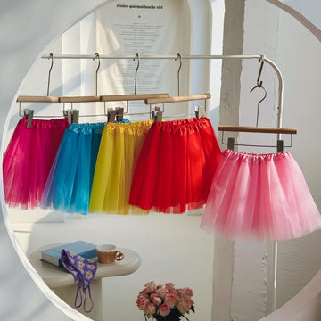 Bgfks Tutu Skirt For Girls,5 Pack Princess Party Favor Dress Skirt Set With Hairclips For 2-8 Years.(Colorful2)