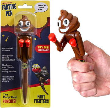 Farting Poop Boxer Pen-Punching Arms, Silly Gifts, Halloween Toys For Kids, Halloween Games For Boys & Girls, Poop Pen For Cowor