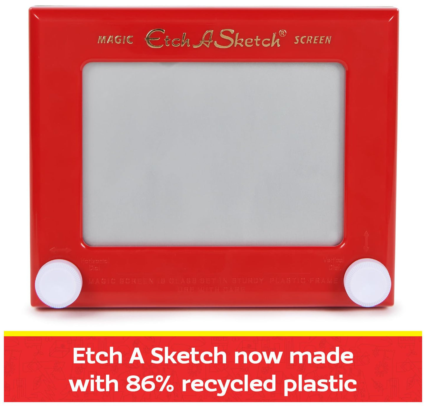Etch A Sketch, Original Magic Screen, 86% Recycled Plastic, Sustainably-Minded Classic Kids Creativity Toys For Boys & Girls Ages 3+
