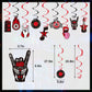 Larrazabal 25Pcs Rock And Roll Party Decorations Include Born To Rock Glitter Banner, Rock And Roll Hanging Swirls And Honeycomb
