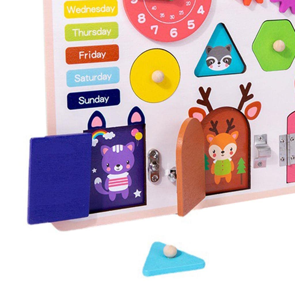 Merishopp Busy Board For Toddlers Unlock Toys Fine Motor Skills Toys Gifts| Baby Learning Toy | Infant Activity Toy | Sensory Pl