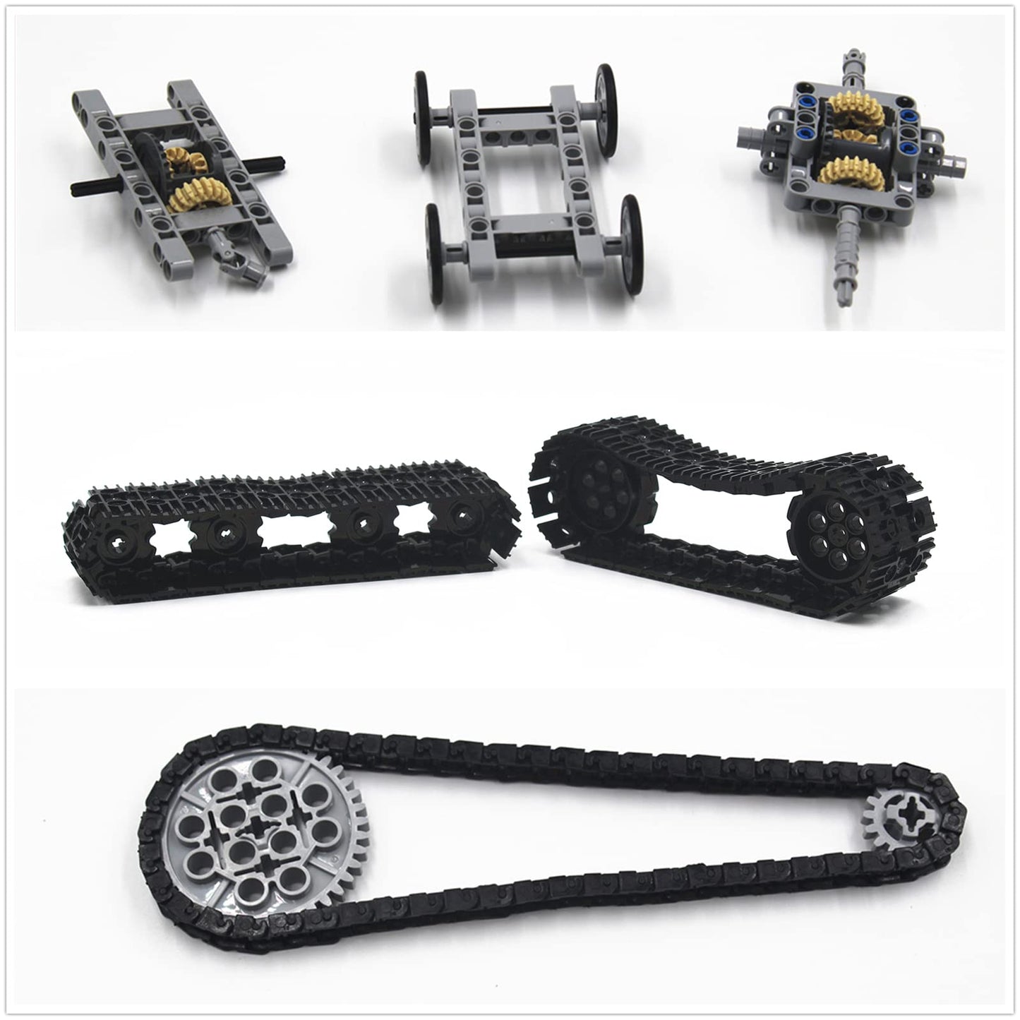 Ttlyhek 1533 Pcs Technical Parts Building Block Accessories Vehicles Gears Cross Axles Wheels Connector Pieces Set Chain Link Pi