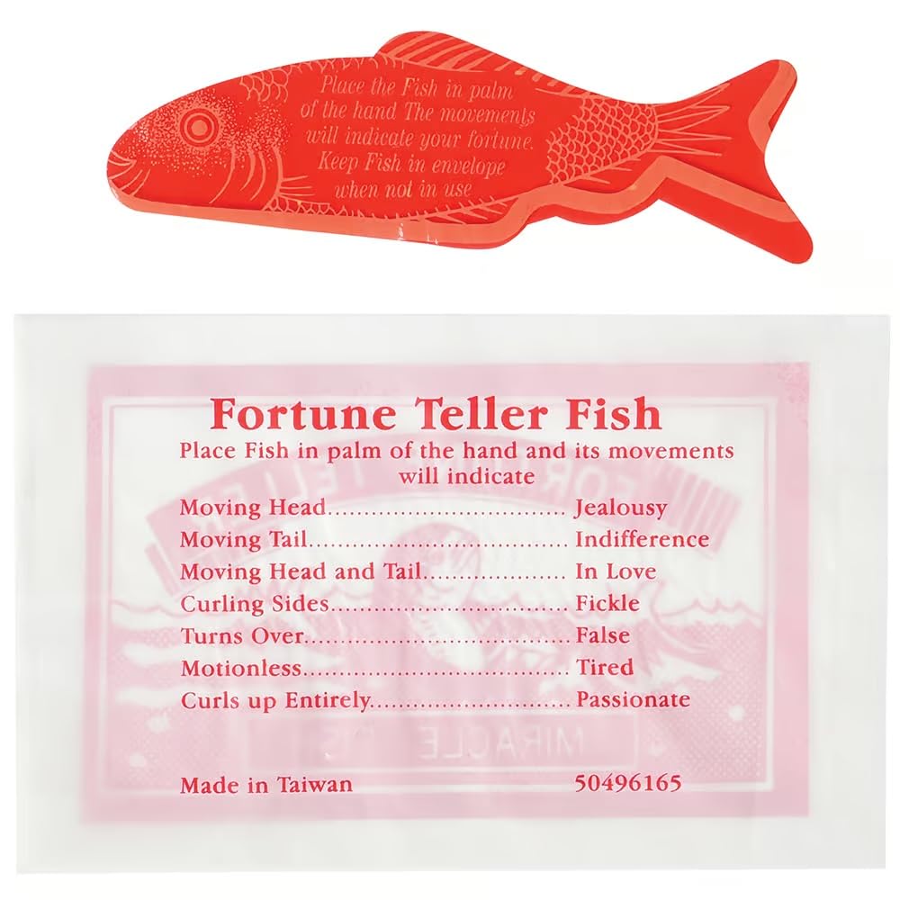 Zugar Land Large Mood Fortune Teller  Fish (3.5) Pack. Classic Old Time Favorite Party Favor for Kids and mature-themeds (72 Pack  Large)