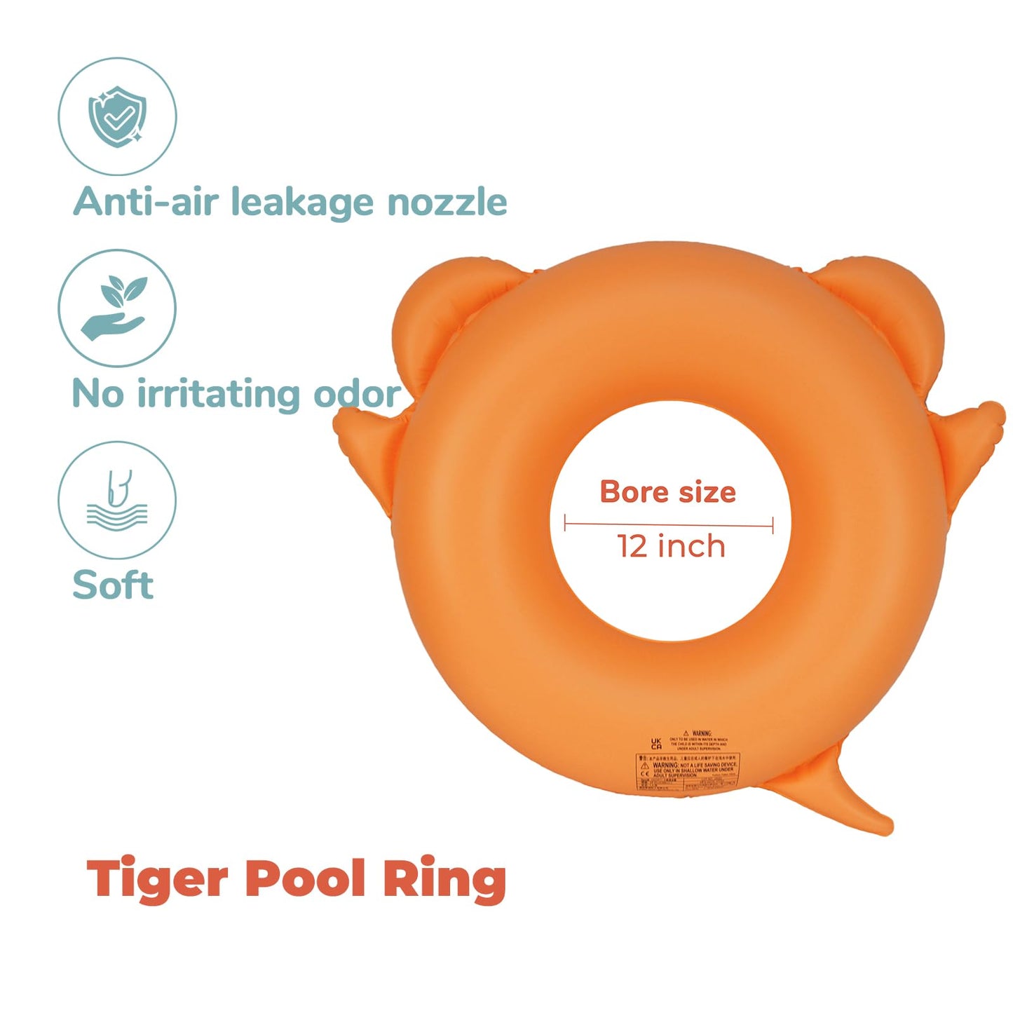 Hohqb Pool Floats Kids : Swim Rings Floaties For Kids 3-12,Inflatable Animal Cute Cartoon Pool Toys For Toddlers 3-5 (Pink)