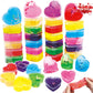 WODMAZ 28 Pack Slime Party Favors, Heart Shaped Slime Kit for Kids Valentine Exchange Gift, Stress Relief Fidget Toys, Goodie Ba