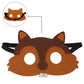 Jtnohx Felt Animal Masks, 10 Pcs Halloween Mask, Animal Costume for Birthday Party Supplies (squirrel Mask)