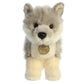 Aurora Wolf Pup Stuffed Animal - 10" Gray Polyester - Lifelike Detail - Model 26416