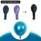 110 Pcs Teal Black And Gold Balloon Garland Kit, Turquoise Tan Dusty Blue Gold Balloons Different Size, Metallic Chrome Latex Ma