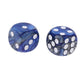 Yiotfandoll 10PCS Polyhedral Dice D6 Dice 16mm Acrylic Dice Game Dice for RPG MTG DND Dice Table Games (Blue Silver)