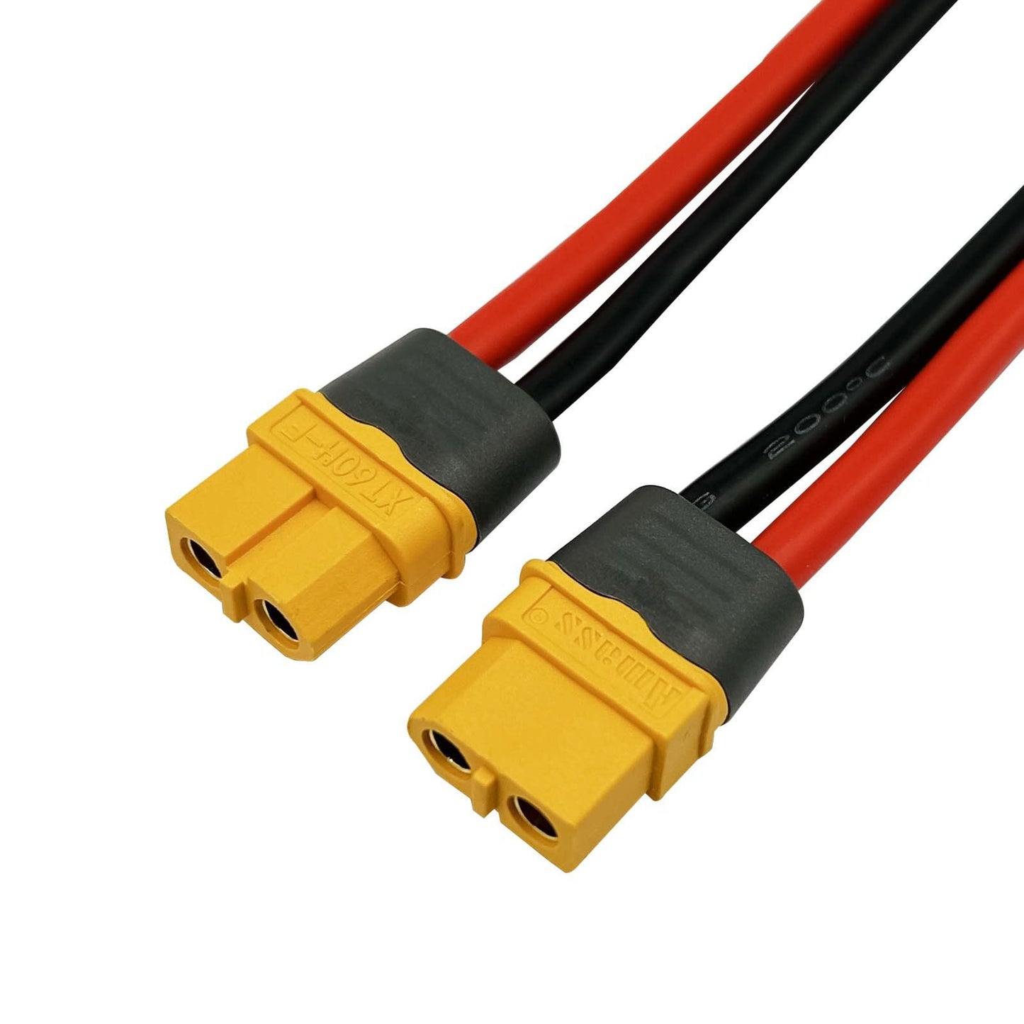2pcs XT60H (XT60 Upgarded Female Connector Plug to 4mm Banana Plugs Battery Charge Lead Adapter Cable 12awg 30cm