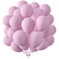 Kalor 12 Inch Pastel Pink Balloons, 50 Pcs Latex Helium Macaron Balloons For Kid'S Birthday Party, Baby Shower, Wedding, Graduate Party Decorations