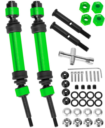 RCMYou Rear Drive Shaft CVD & Front Axles Upgrades Part for 1/10 Slash 2WD/Slash VXL 2WD,Stainless Steel #45 Driveshaft with Hex