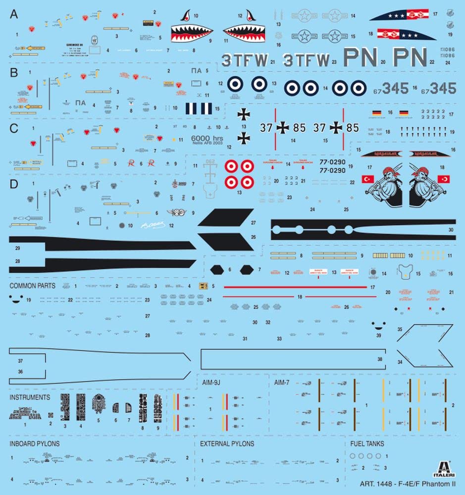 Italeri F-4E/F Phantom II Scale 1 : 72, Fighter Aircrafts