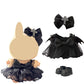 Ezcora Doll Halloween Clothes Set for 17cm Dolls  enhanced Fashion Halloween Black Bat Dress Include Shoes for Doll Accessories