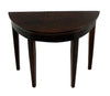 Melody Jane Dolls Houses Dark Oak Half Moon Demi Table Miniature 1:12 Scale Hall Furniture