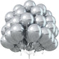 Jobkoo Silver Balloons 12 Inch, 50Pcs Metallic Silver Balloons Chrome Silver Metallic Balloon Silver Shiny Silver Latex Balloons