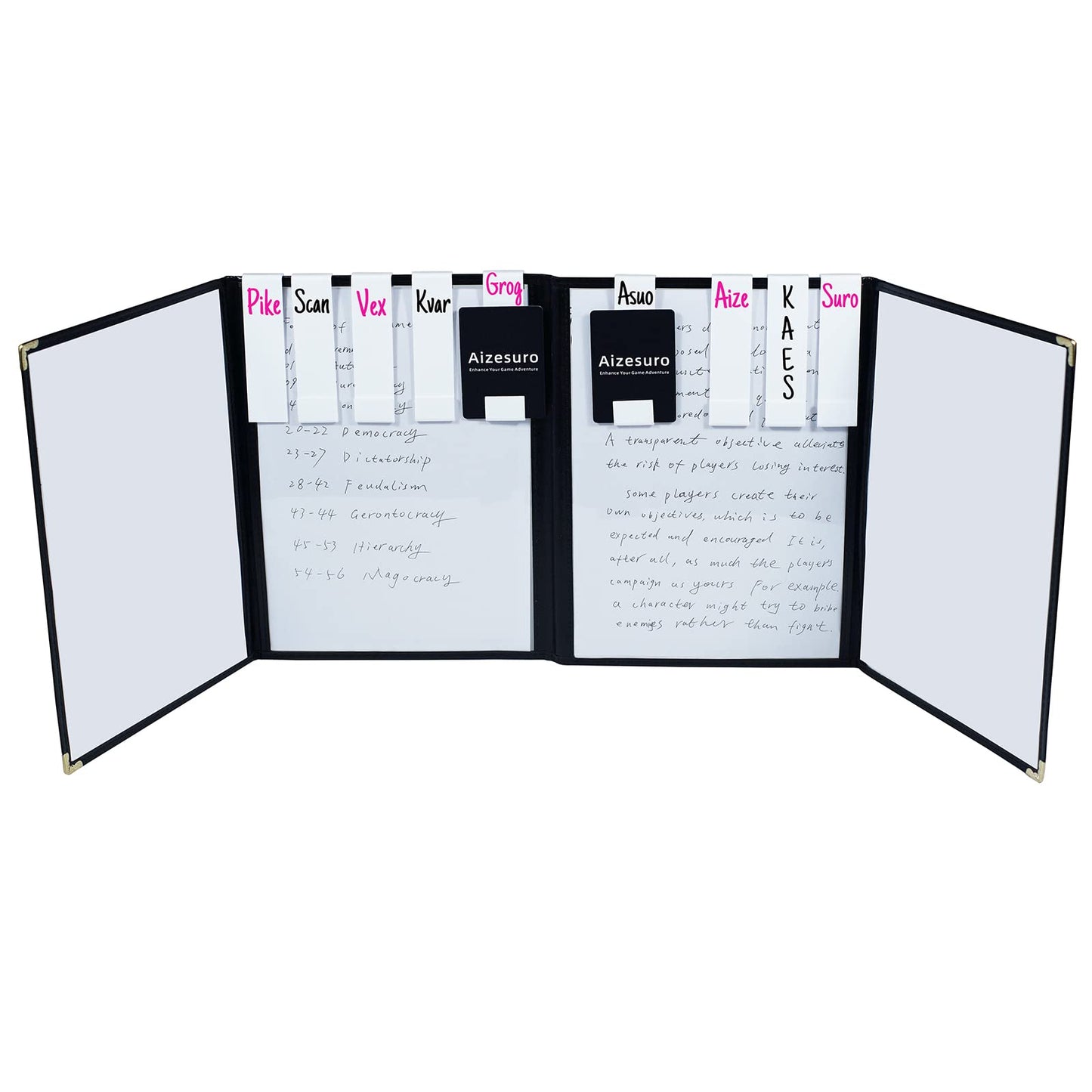 Aizesuro White Acrylic Erasable Screen Trackers - 12PCS for DND & Tabletop RPG