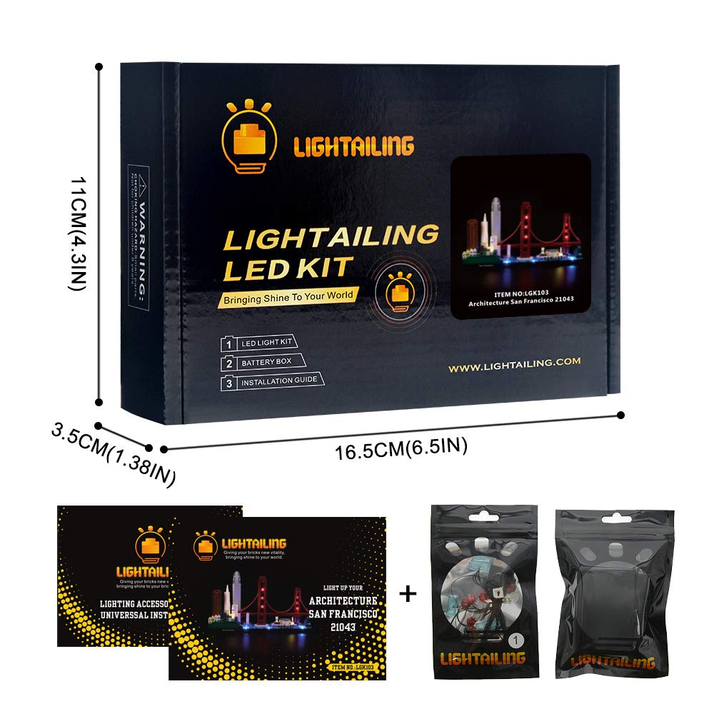 Lightailing Light Set For (Architecture San Francisco) Building Blocks Model - Led Light Kit Compatible With Lego 21043(Not Incl