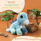 Forest & Twelfth Stuffed Stegosaurus, Single Mini Stuffed Animal Plush Toy For Kids, Dinosaur Party Favors And Goody Bags, Class