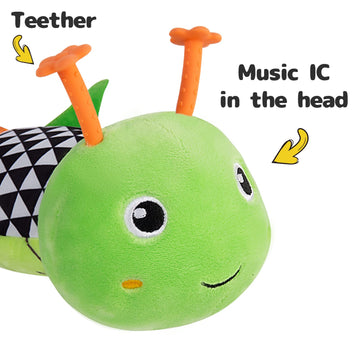 Sumobaby Infant Baby Musical Stuffed Animal Activity Soft Toys With Multi-Sensory Crinkle, Rattle And Textures, For Tummy Time Newborn 0-3-6-12 Months Boys, Girls, Caterpillar
