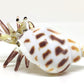 Sansukjai Seashell Hermit Crab Miniature Figurines Beach Animals Hand Blown Glass Art Natural Collectible Gift Decorate, Pastel Yellow