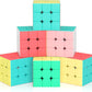 Vdealen 3X3X3 Speed Cube Set, 6 Pack Speed Cube Bulk Magic Cube Set, School Classroom Prize For Students Birthday Party Favors Stocking Stuffers Gifts For Kids Teens Adults(Macaron Stickerless)