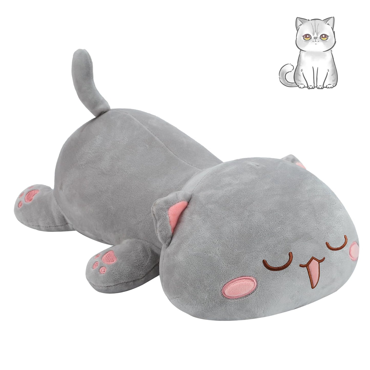 Afan Super Soft 25.9'' Cute Cat Kitten Doll Plush Toy Kawaii Anime Plush Cute Stuffed Animal Cat Toys For Kids Girls Boys S Cat
