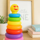Toy Fun Stackable Blocks 7 Love Emoji Rings For Kids Multi Colour Toddler Activity Non Toxic Safe For Kids
