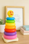 Toy Fun Stackable Blocks 7 Love Emoji Rings For Kids Multi Colour Toddler Activity Non Toxic Safe For Kids