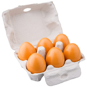 New Classic Toys Wooden Pretend Play Toy for Kids Six Wooden Eggs Cooking Simulation Educational Toys and Color Perception Toy f