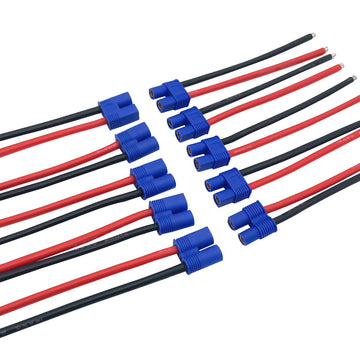 5Pairs EC3 Plug Connector Female and Male Deans with 14AWG 10cm Silicon Wire for RC Lipo Battery Cable Drone