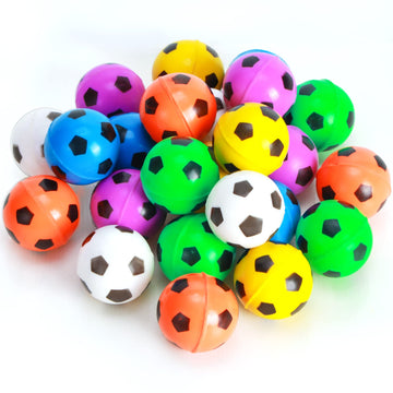 Pllieay 24Pcs 6 Color Soccer Bouncy Balls For Kids Party Favors, 27Mm Rubber Sports Bounce Balls Bulk For Soccer Party Favors Goodie Bag Stuffers Classroom Prizes Birthdays For Boys