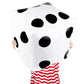 CCINEE 20 Inch Jumbo Inflatable Dice,White and Black Giant Inflatable Dice for Indoor Outdoor Broad Game Ludo and Pool Party Dec