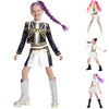CXFEDHO Demon Costume Cute Hunter Cosplay for Girls - 2025 Pop Singer Party Performance Halloween Outfits Birthday Gift (12#blac