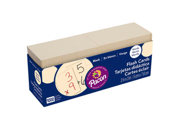 Pacon - 6489 Pacon Blank Flash Cards - 2 X 3 - Pack Of 1000 - Manila
