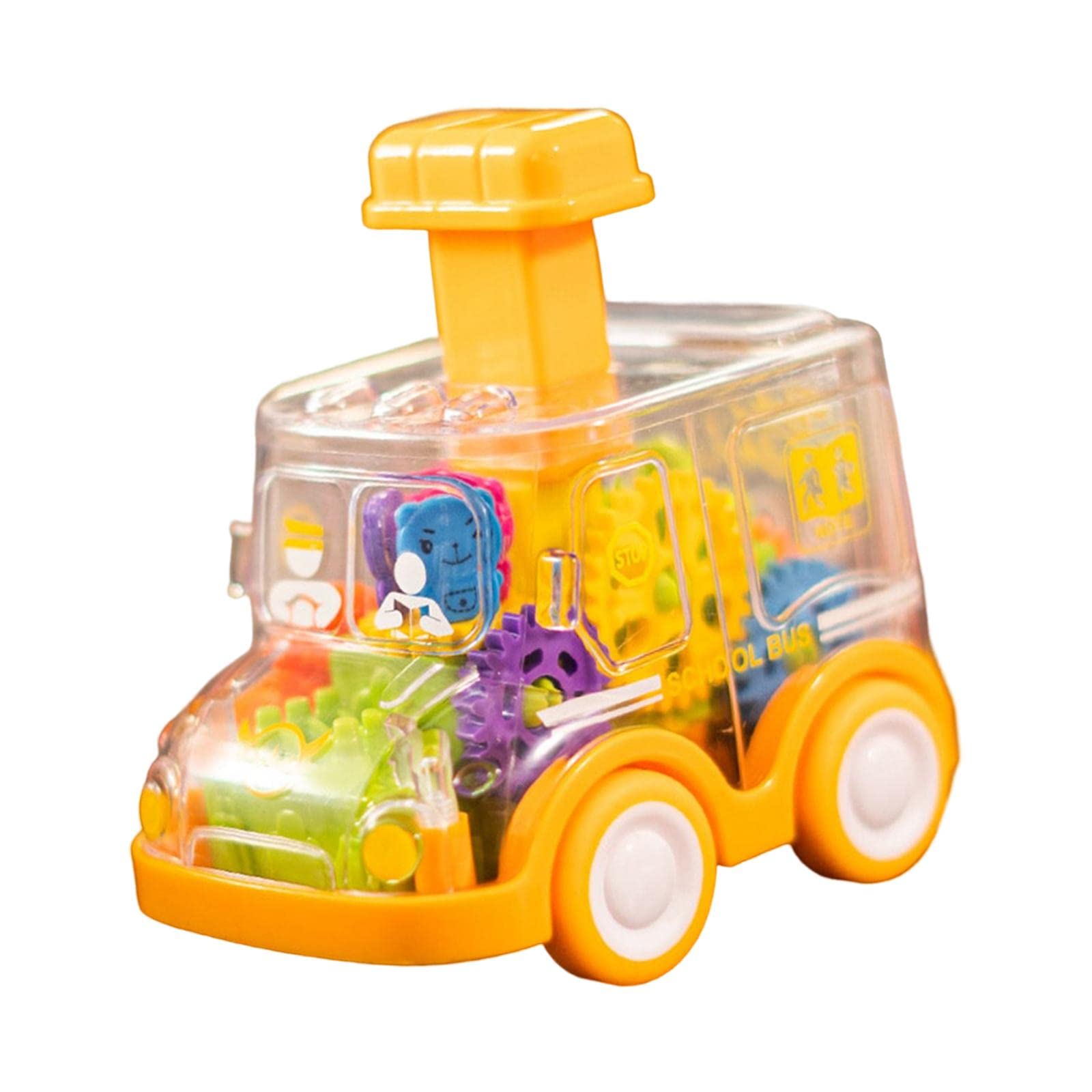 Loom Tree Mechanical Gear Car Toy Early Educational Toys For Children Holiday Gifts Yellow | Toys For Baby | Developmental Baby 