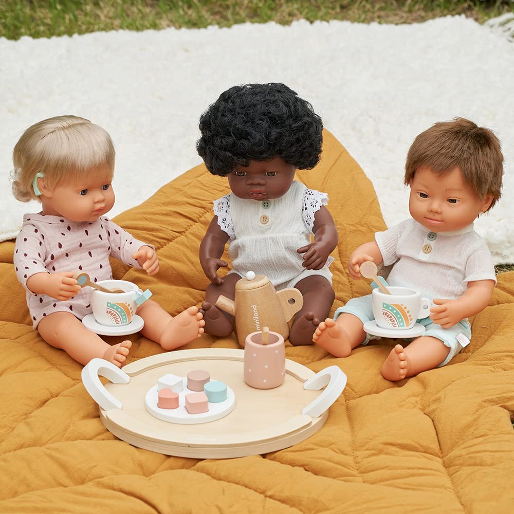 Miniland Doll 15'' African Girl (Box) - Made In Spain, Anatomically Correct, Quality