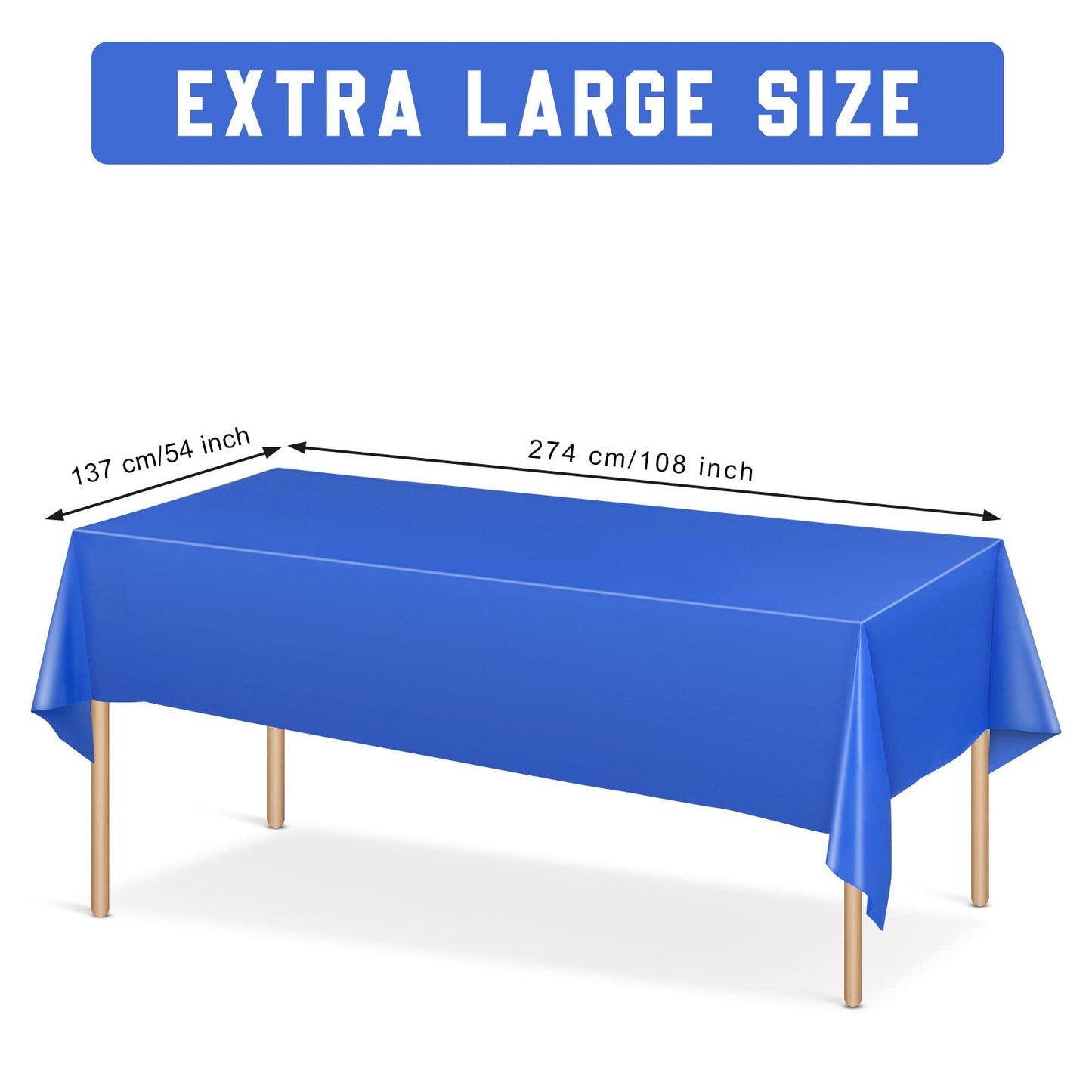 Moukeren 16 Pack Plastic Tablecloths Bulk 54 X 108 Inch Disposable Rectangle Table Covers Waterproof Party Table Cloths For Indo