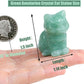 Duqguho Cat Decor Green Aventurine Cat Crystal Figurines Crystals Gifts For Cat Lovers Men Women Lucky Cute Cat Statue For Room